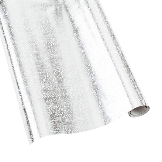 Pebble Silver and White Gift Wrap