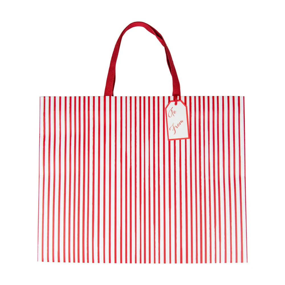 Stripes for Days Red/White Gift Bag _ Jumbo