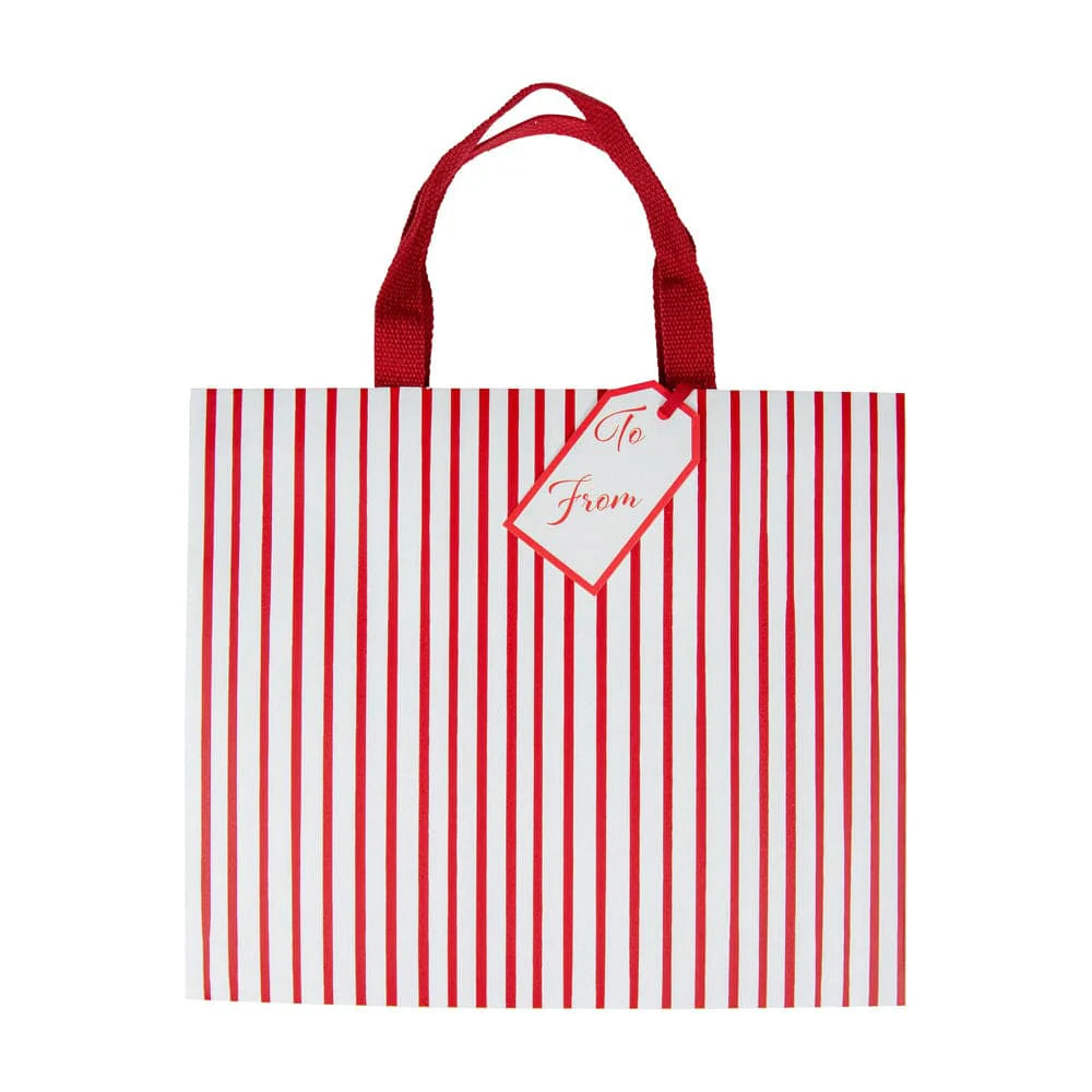 Stripes for Days Red/White Gift Bag LG