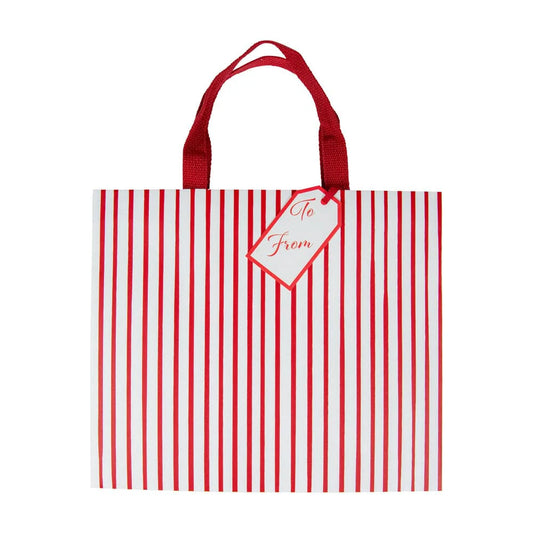Stripes for Days Red/White Gift Bag LG