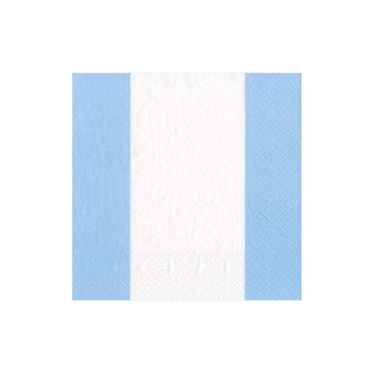 Bandol Stripe Light Blue Cocktail Napkin