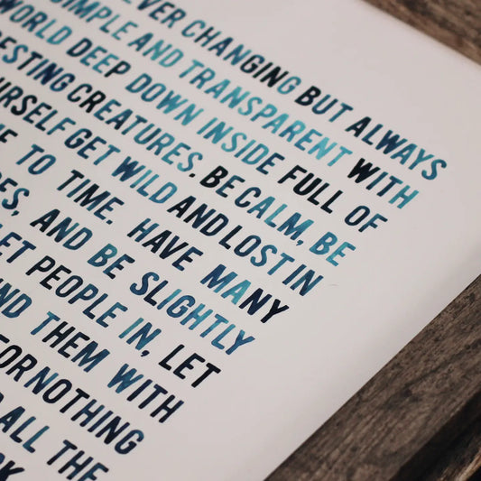 Be the Ocean Print _  Block 16x20