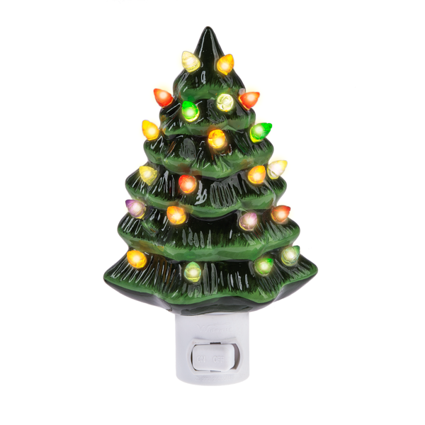 Green  Holiday Tree Night Light