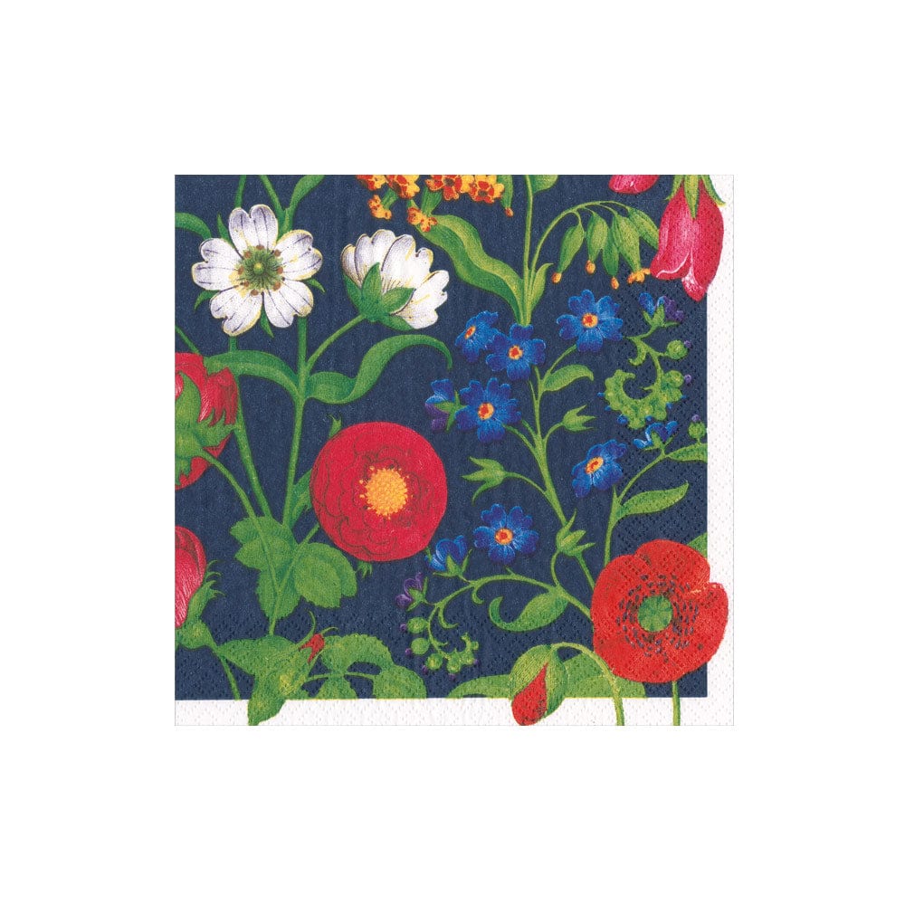 Cloisters Garden Navy Cocktail Napkin