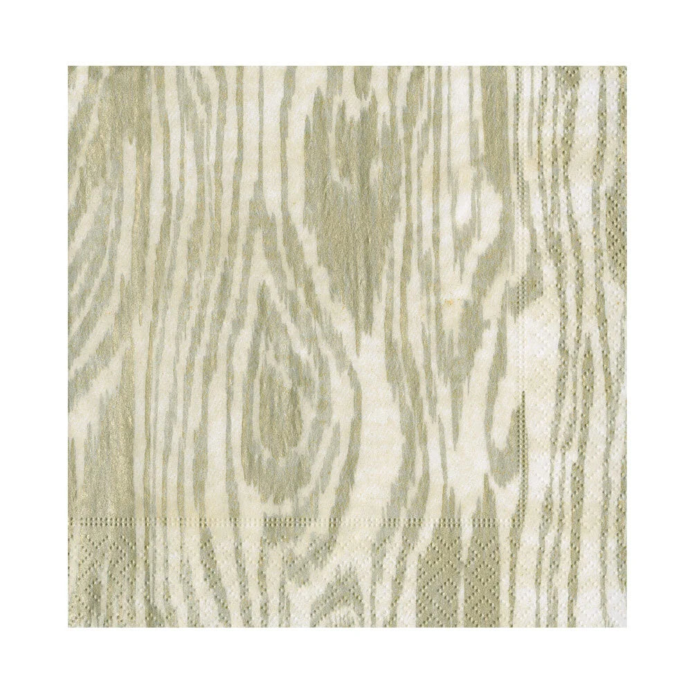 Woodgrain Silver/Gold Luncheon
