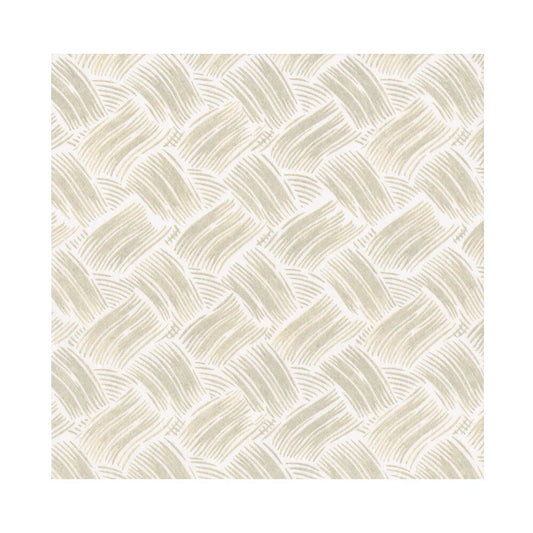 White Luncheon Napkin with basketweave brush strokes in flax