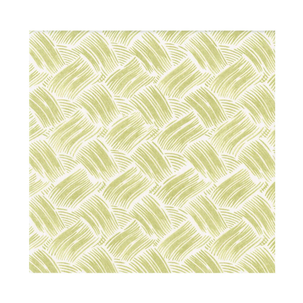 Basketry Moss Green Luncheon Napkin