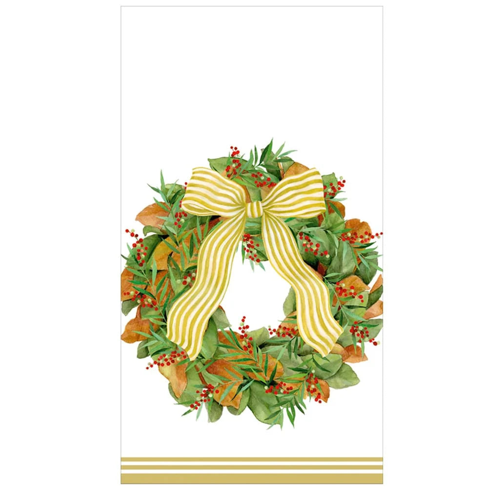 Magnolia Wreath Guest Towel