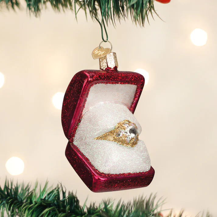 Ring in Box - red box gold ring