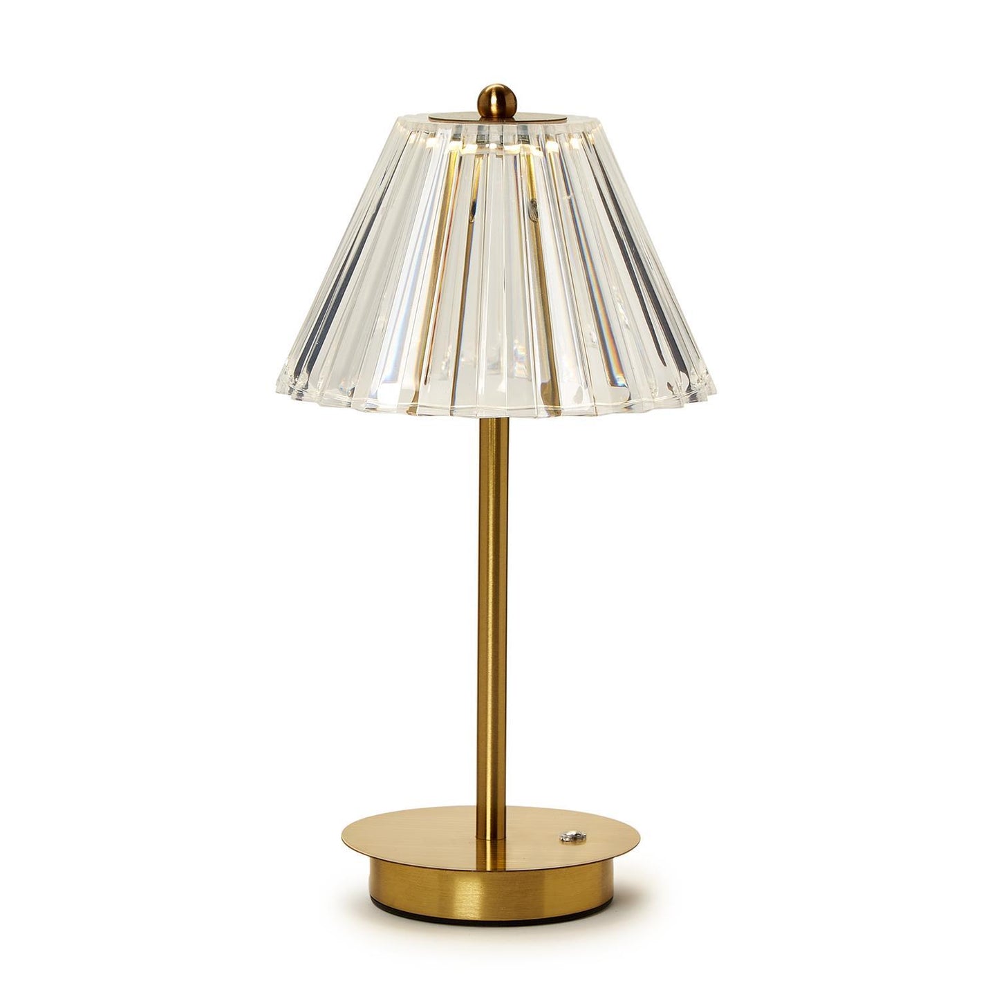 Acrylic and Gold LED Table Lamp