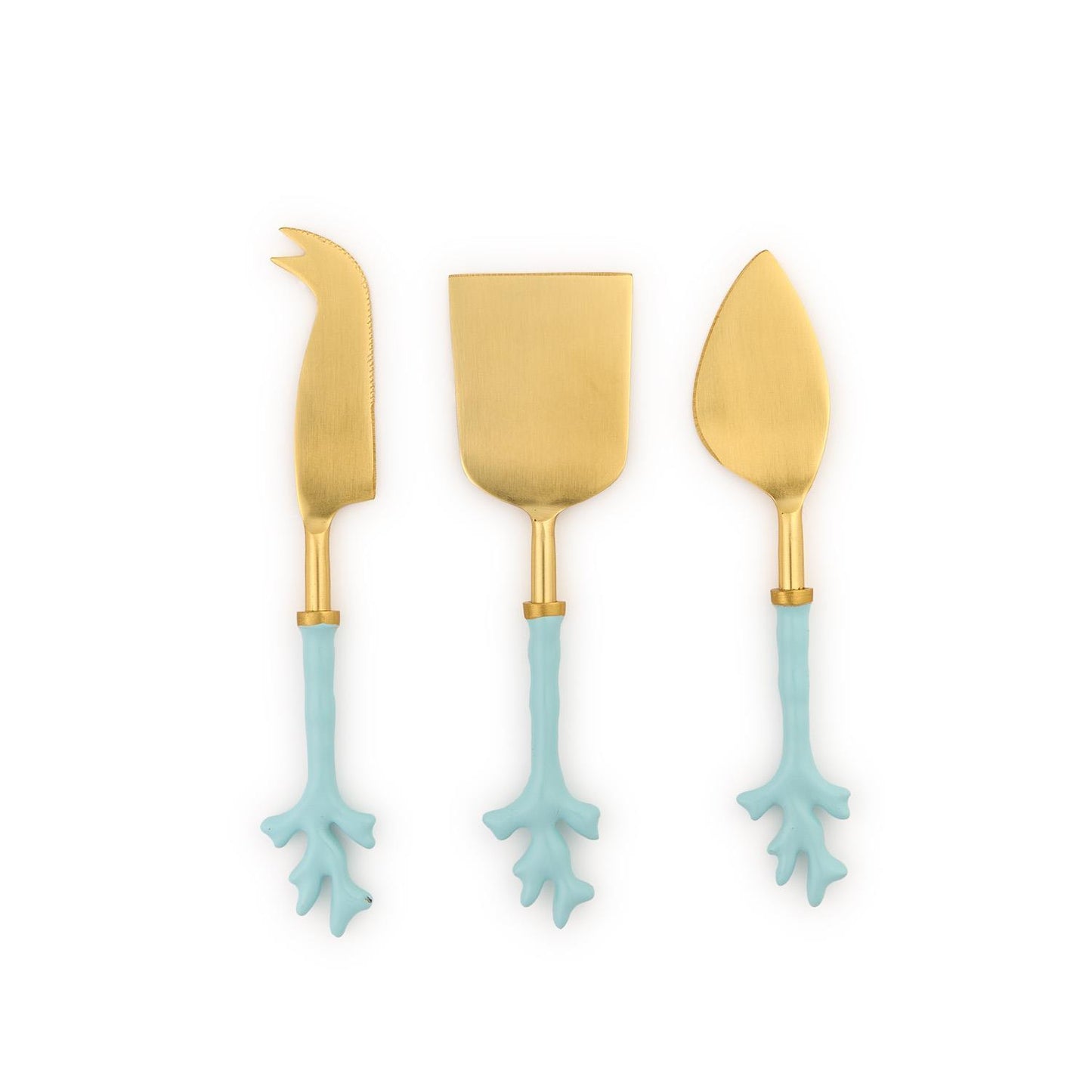 Seafoam Coral Cheese Knives