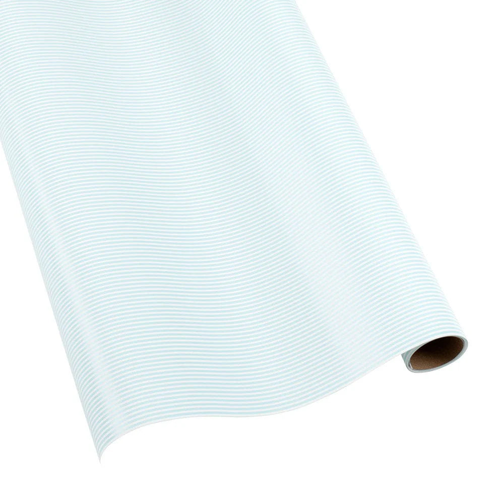 Oxford Stripe Robin's Egg Gift Wrap