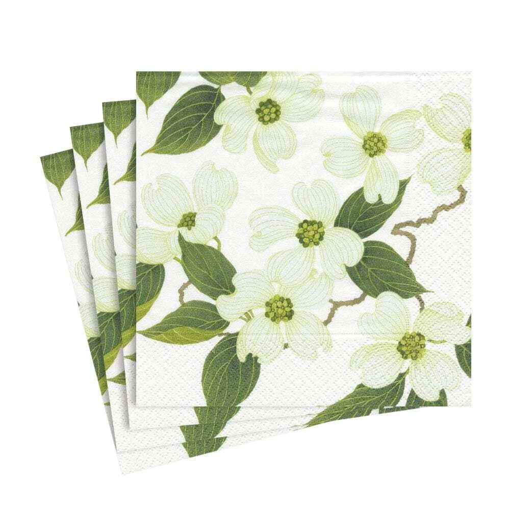 Luncheon Napkins with Gardenia Flowers