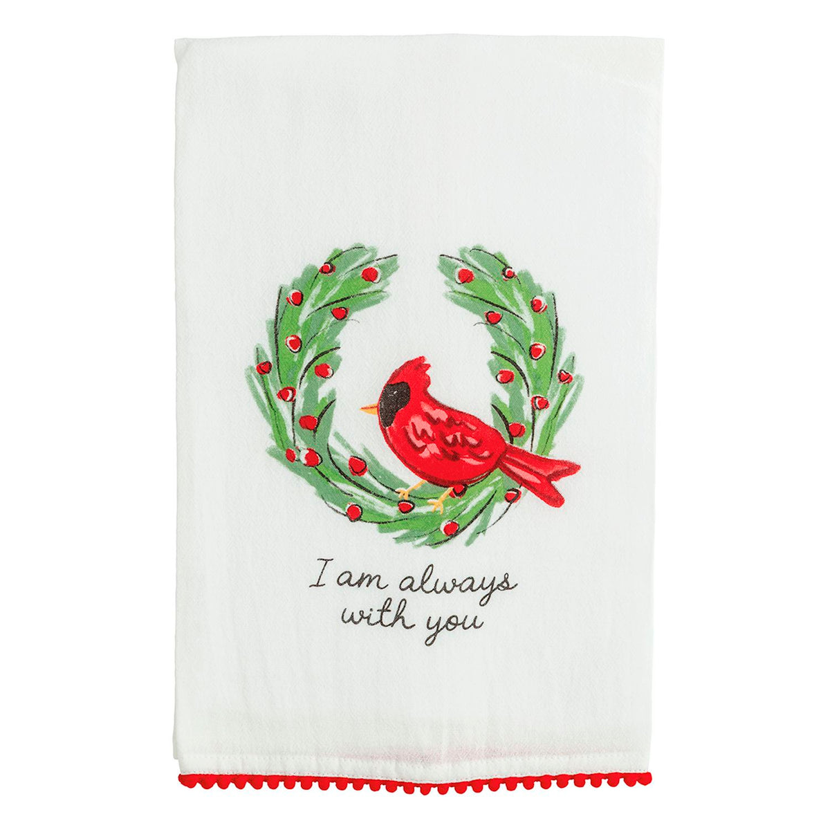 With You Cardinal Cotton Towel