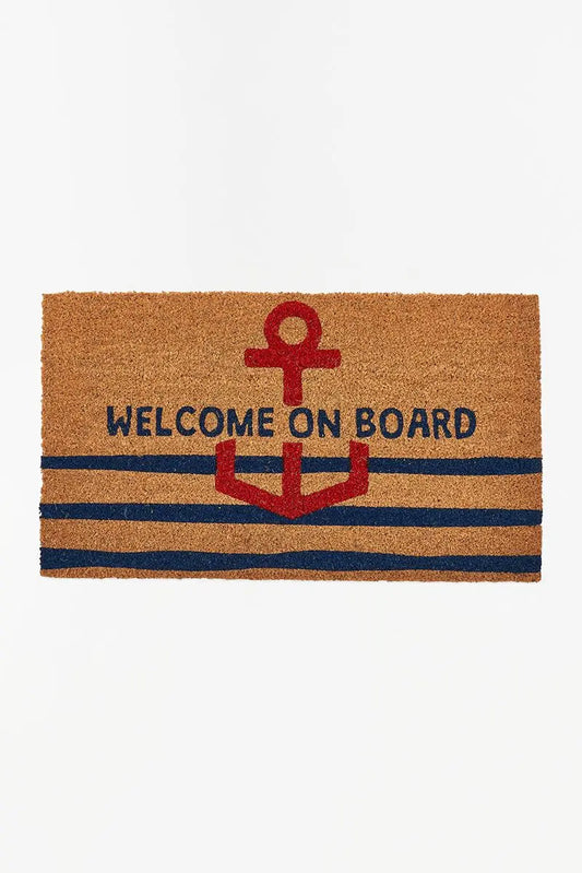 Anchor Welcome Doormat _ Blue