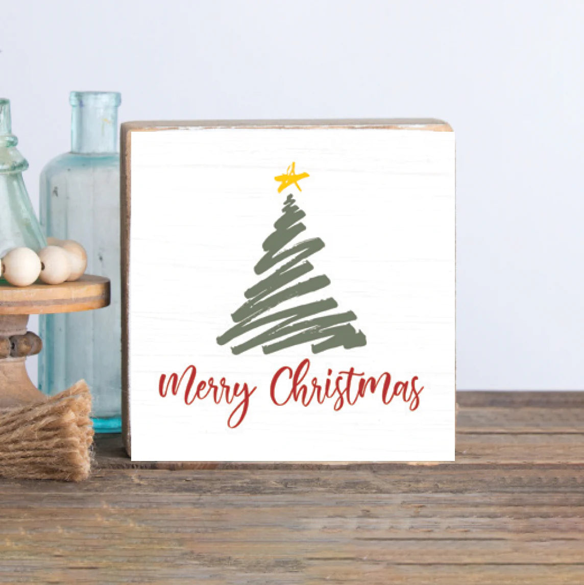 Merry Christmas Tree Block
