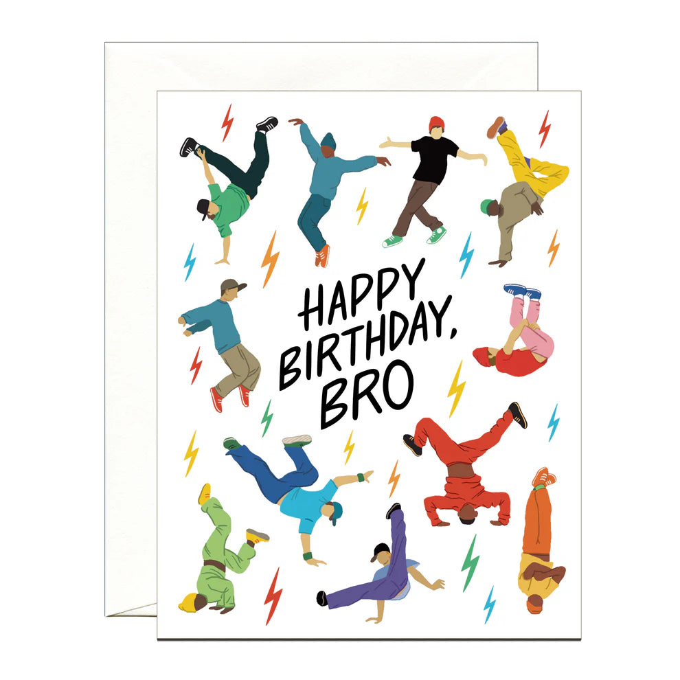 Breakdancing Bro Birthday Card