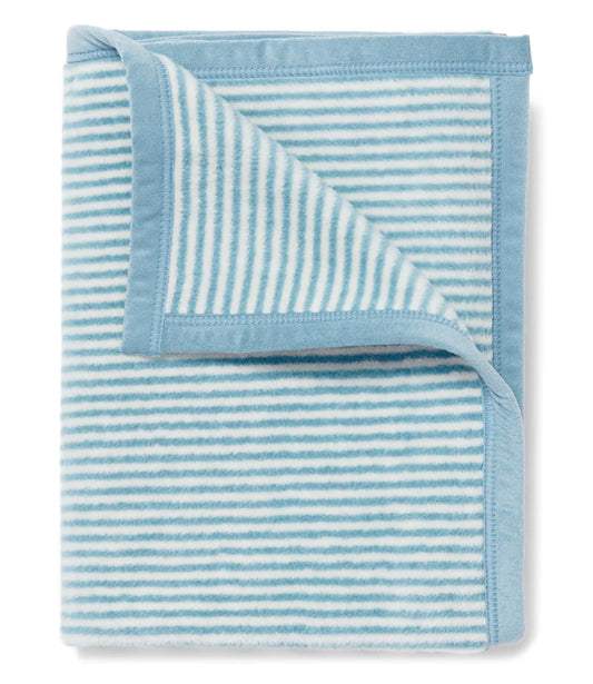 blue and white stripe baby blanket
