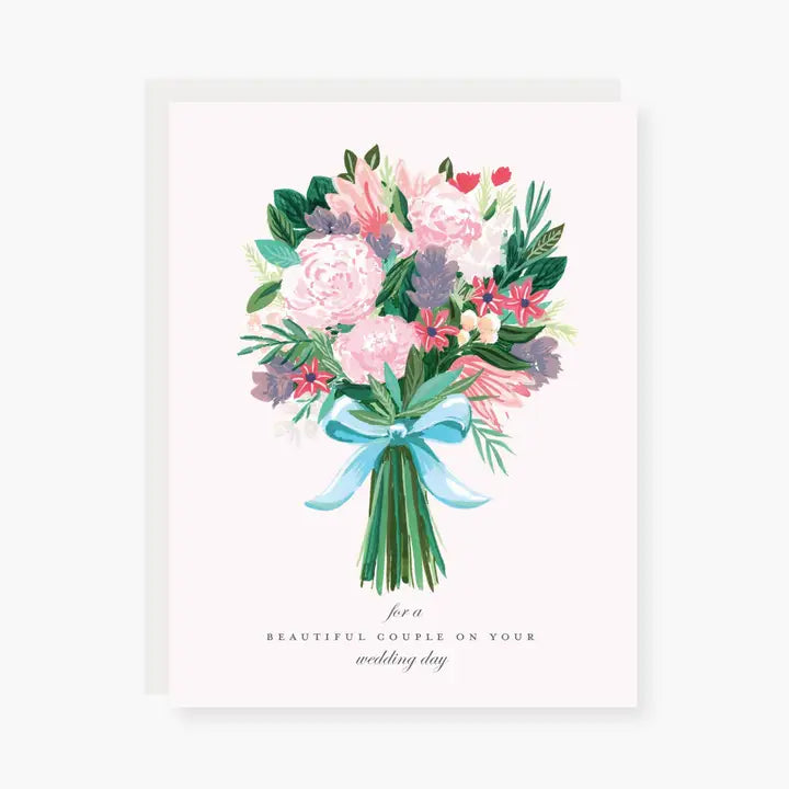 Beautiful Bouquet Wedding Card