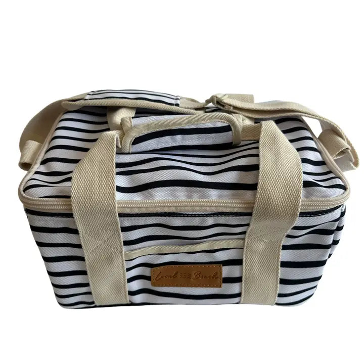 Black Stripe Mini Cooler Lunch Bag