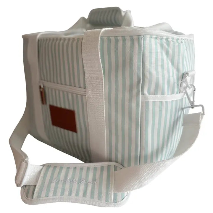 Canvas Blue Stripe Cooler