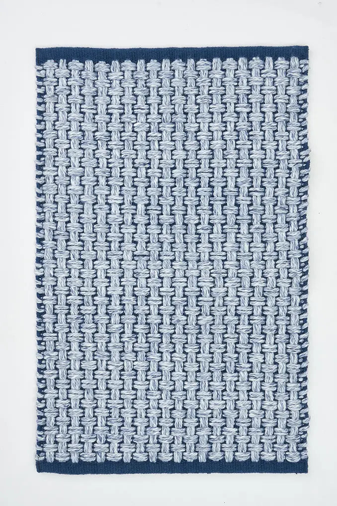 Blue Cotton Weave Doormat