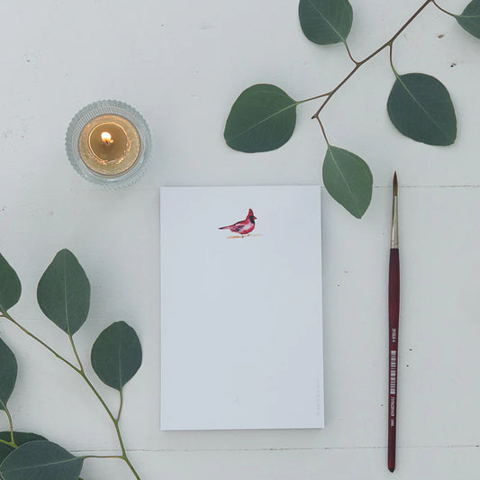 Cardinal Watercolor Mini Notepad
