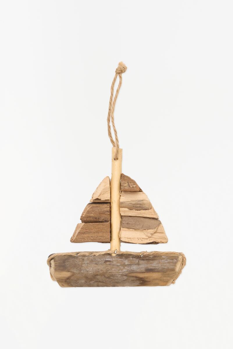 Sailing Boat Driftwood Ornament
