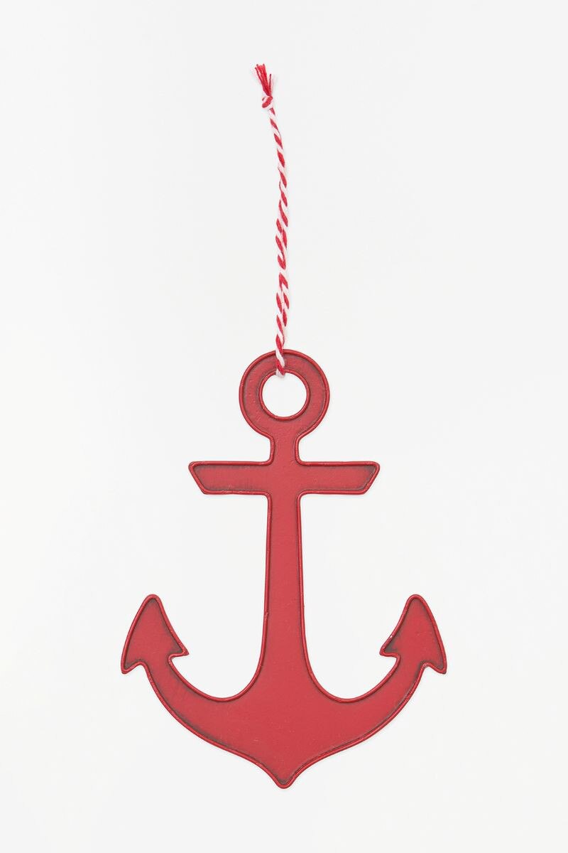 Anchor Ornament _ Metal Red