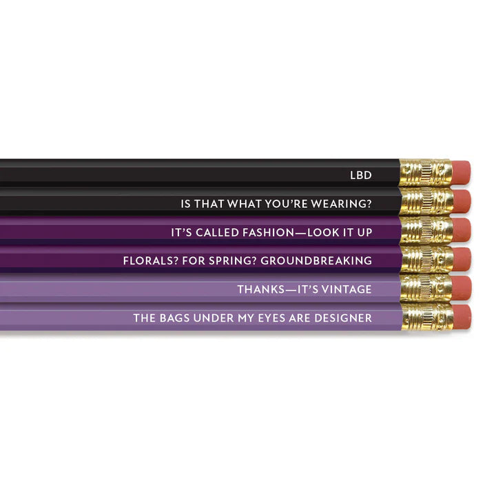 Fashion Police Pencil Set