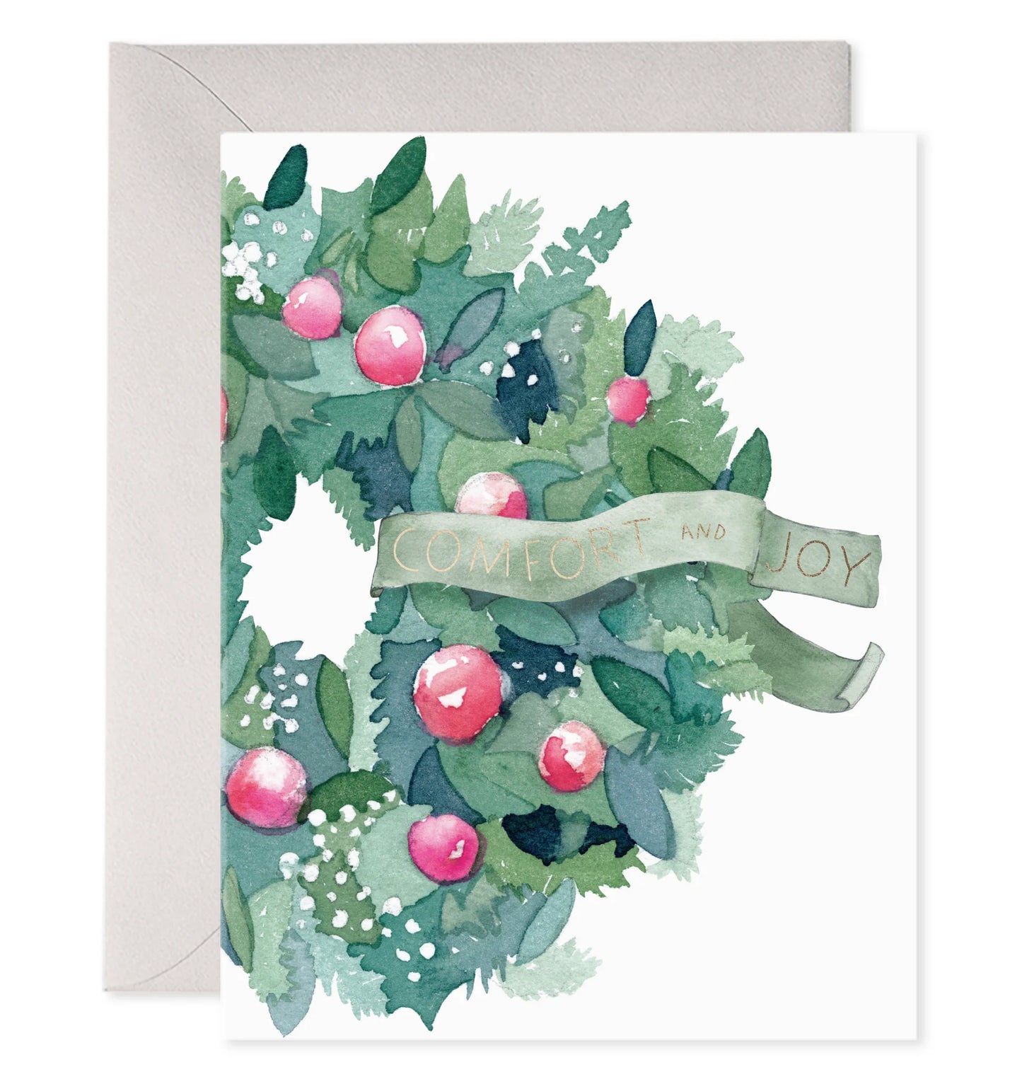 Comfort & Joy Wreath Card
