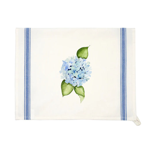 Tea Towel with hydrangea in center