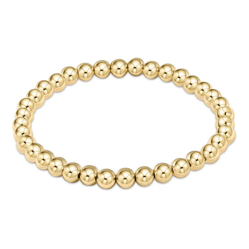 Gold Classic Bead Bracelet 5mm