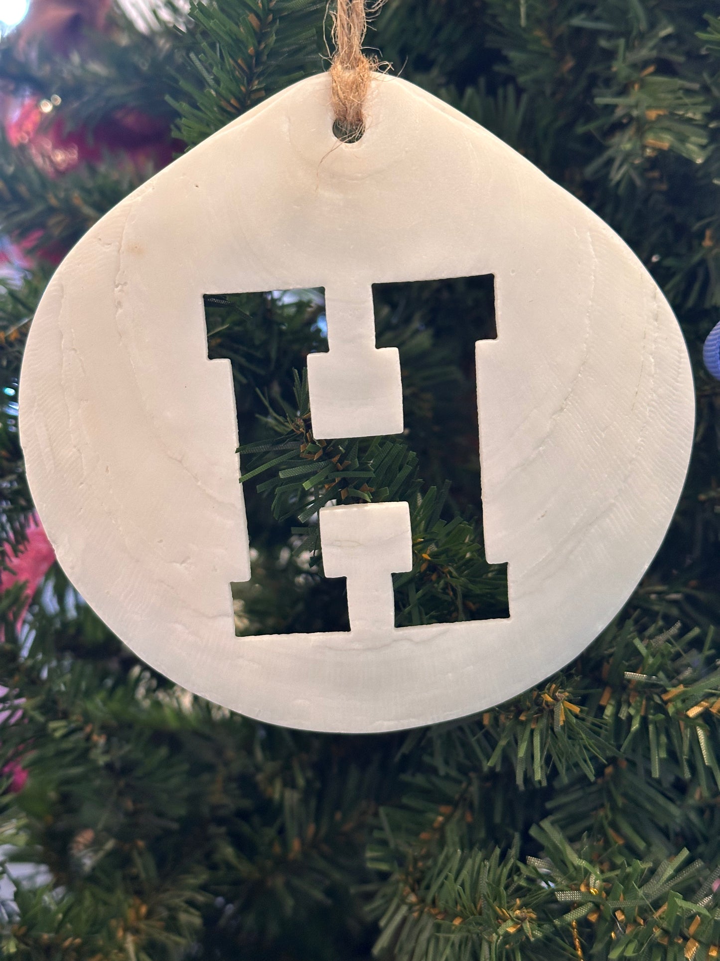 Hingham Shell Engraved Ornament