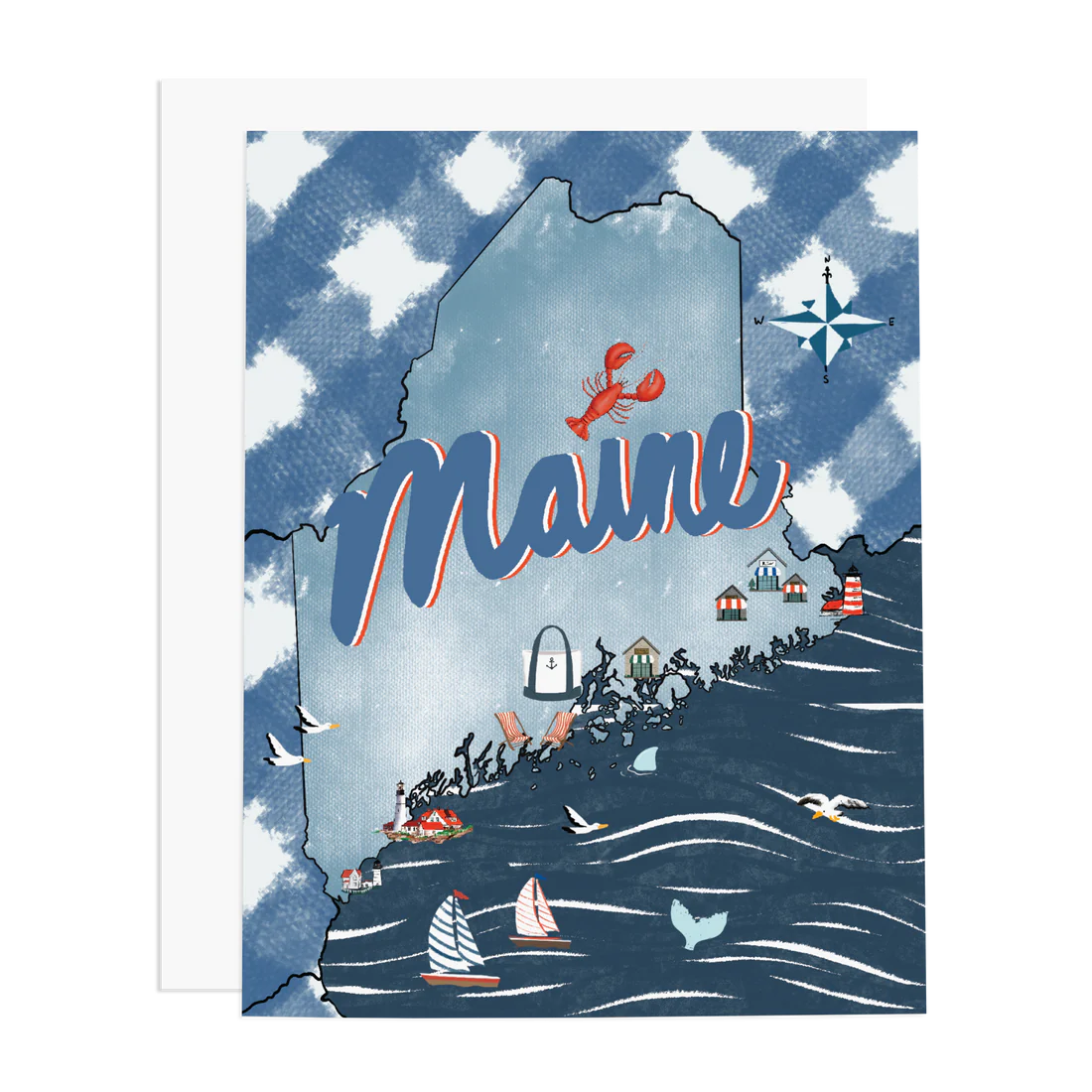 Maine Map Card