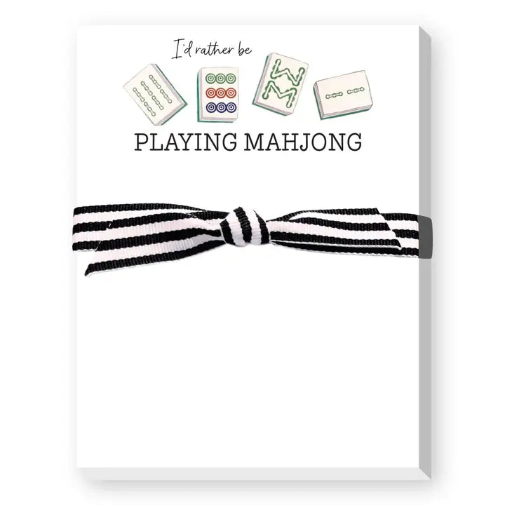 I'd Rather Be Mahjong Notepad