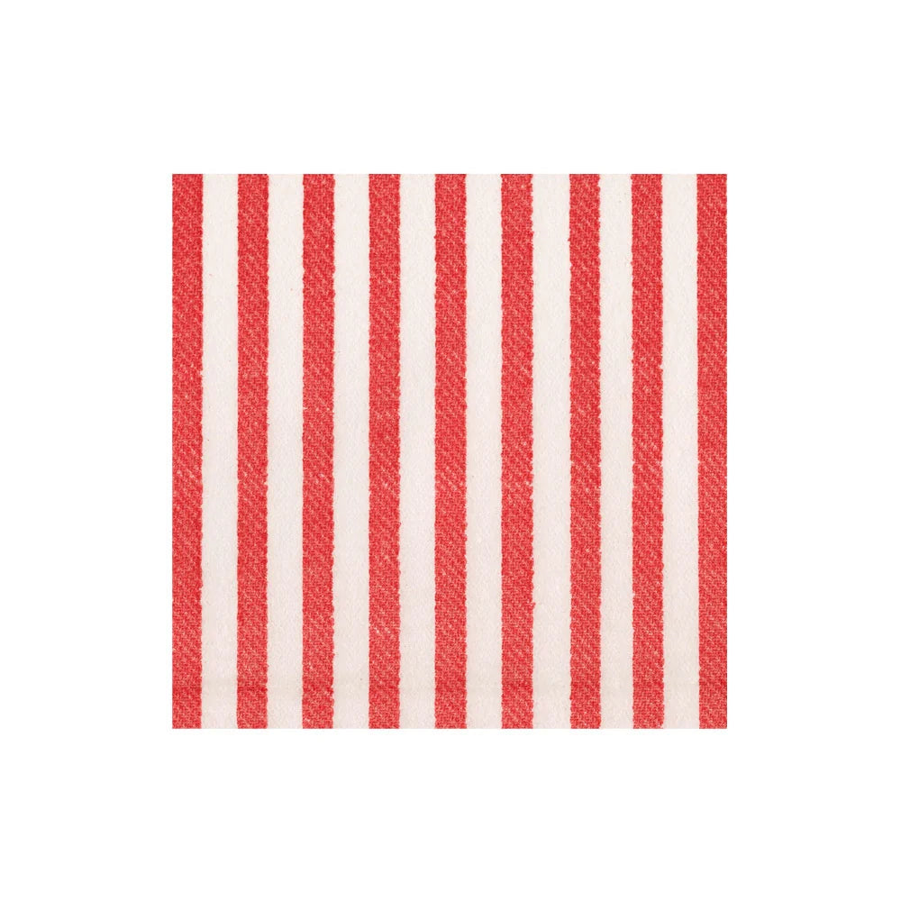 Melograno Stripe_ Red Cocktail Napkin
