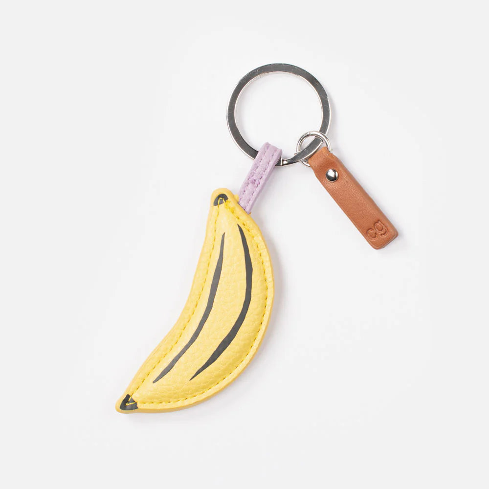 leather banana keyring