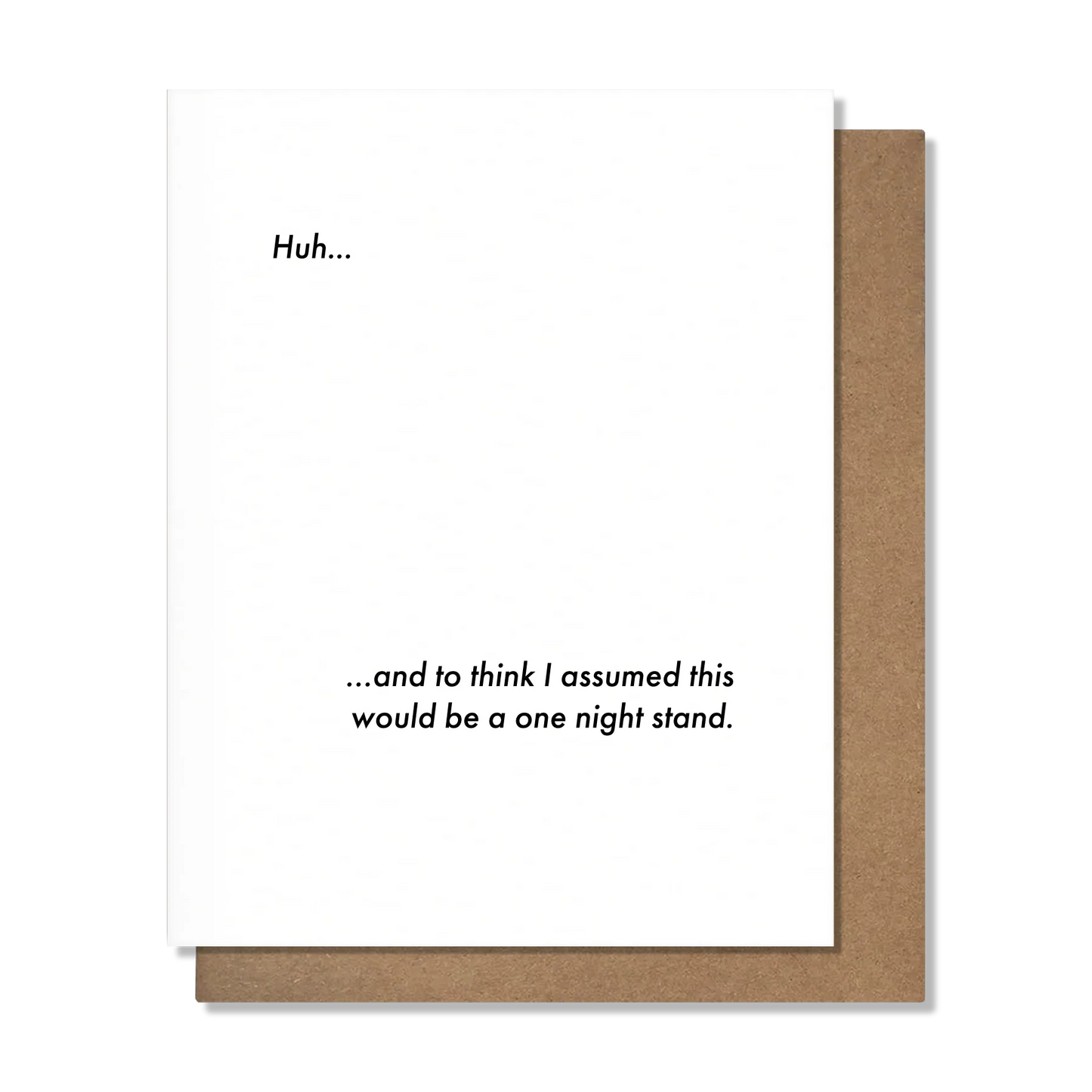 White card with black words on the top left and bottom right