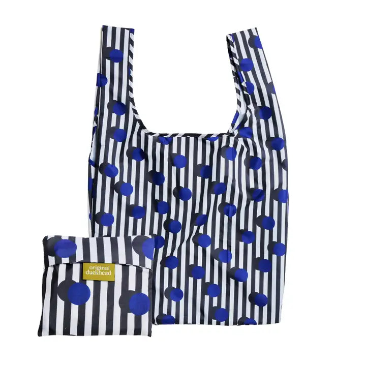 Polkastripe Pattern Eco-Friendly Reusable Tote Bag