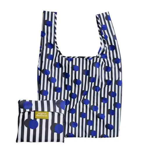 Polkastripe Pattern Eco-Friendly Reusable Tote Bag