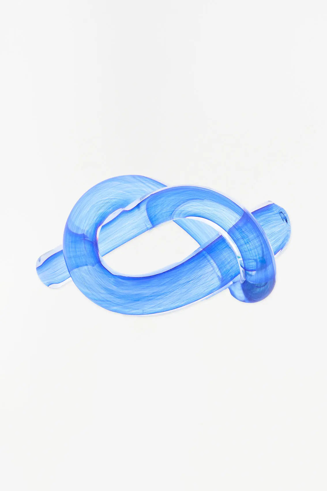 Clear blue glass sailor's knot