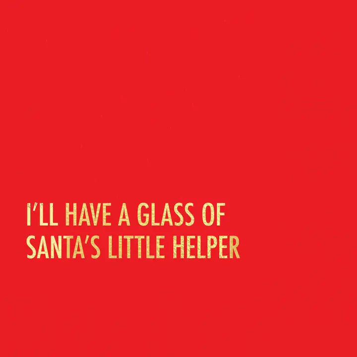 Santa Helper Cocktail Napkin
