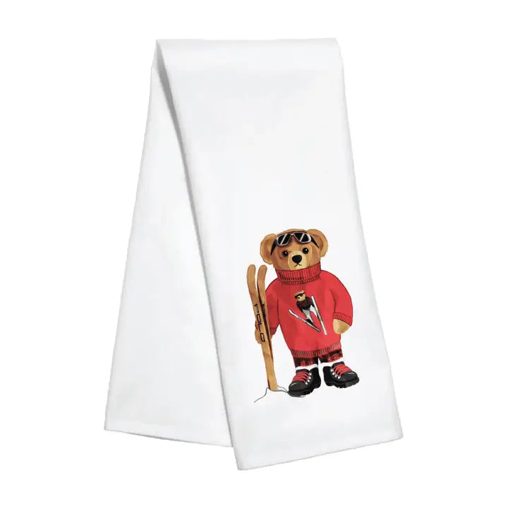 Ski Bear Kitchen Towel