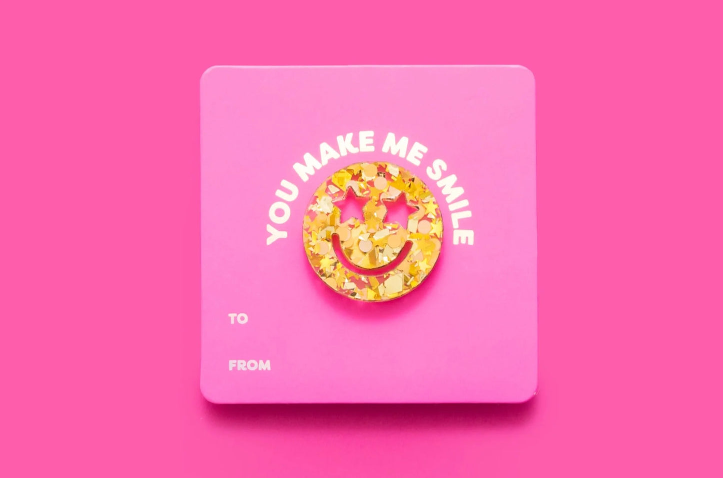 Smiley Confetti Pin Card