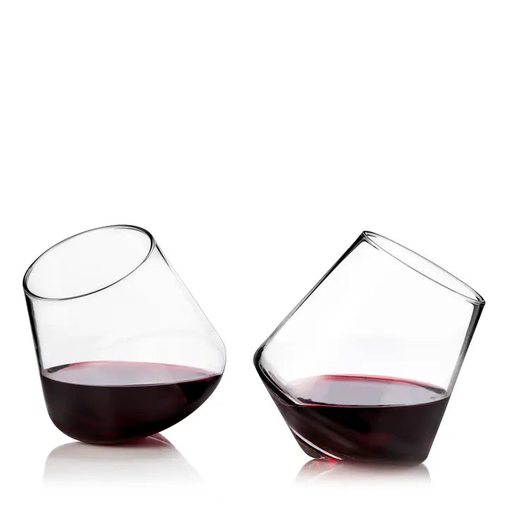 Stemless Rolling Crystal Wine