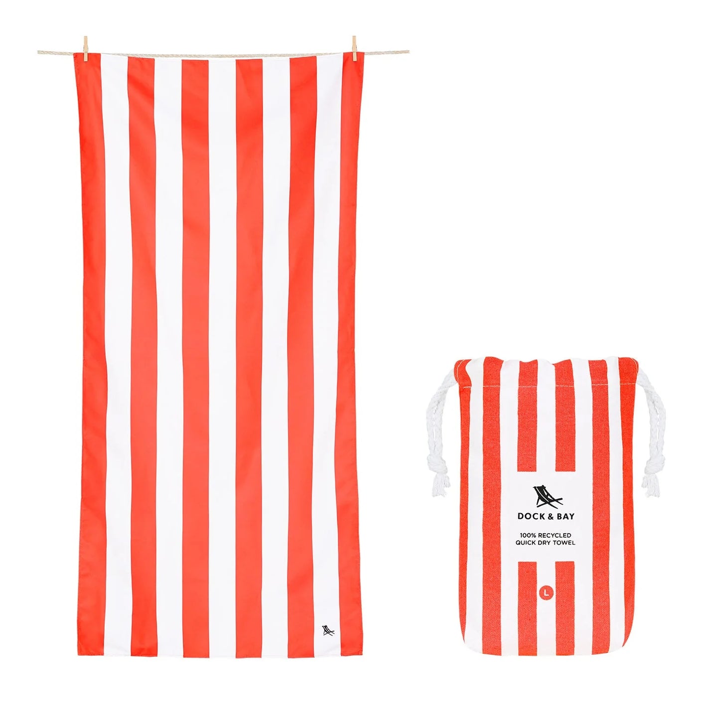 Quick Dry Towel Cabana Waikiki Coral
