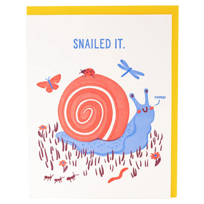 Yippee Snail Congratulations Card