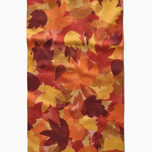 Watercolor Fallen Leaves Kitchen Towel