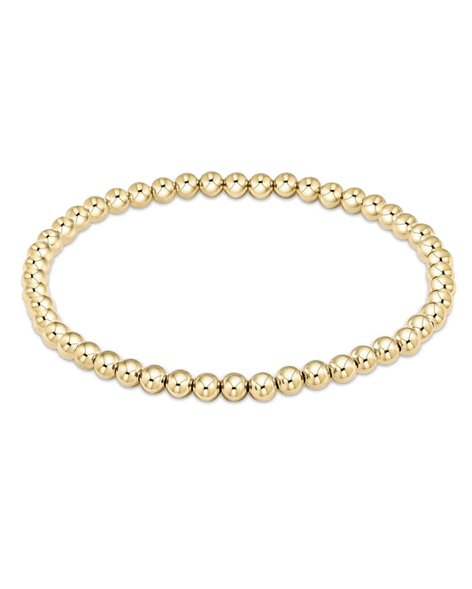Gold Classic Bead Bracelet 4mm